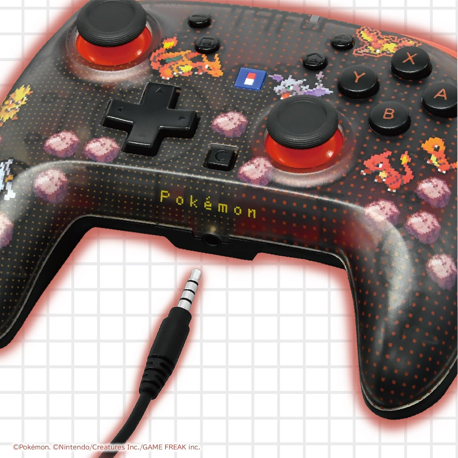 【預售 9月】SW2 HORI 有線控制器 TURBO 青春版 [寶可夢像素風紅] / Wired Controller TURBO Youth [Pokemon Pixel Art Red] NSX-228 PO0968