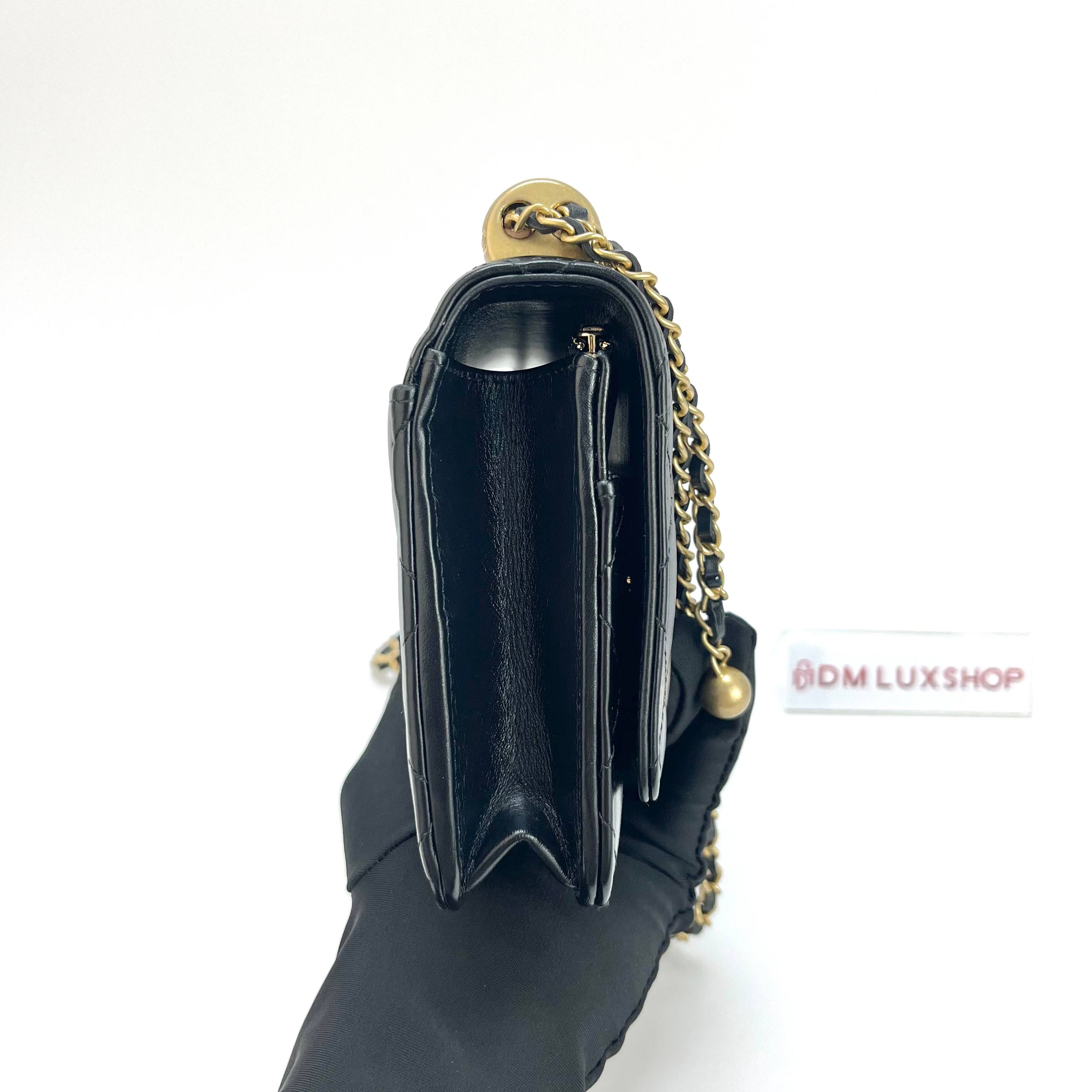 Chanel 24C Double Gold Ball WOC GHW (Microchip)