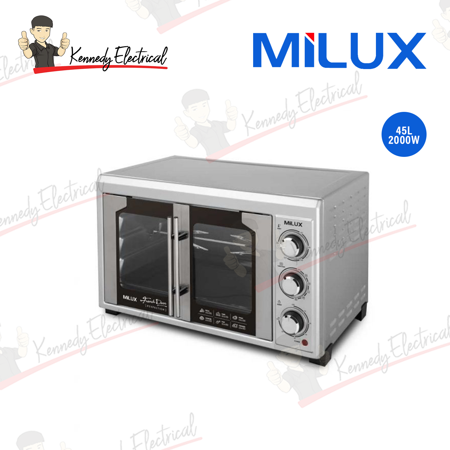 Milux 45L 2000W French Door Electric Oven (MOT-45FD)