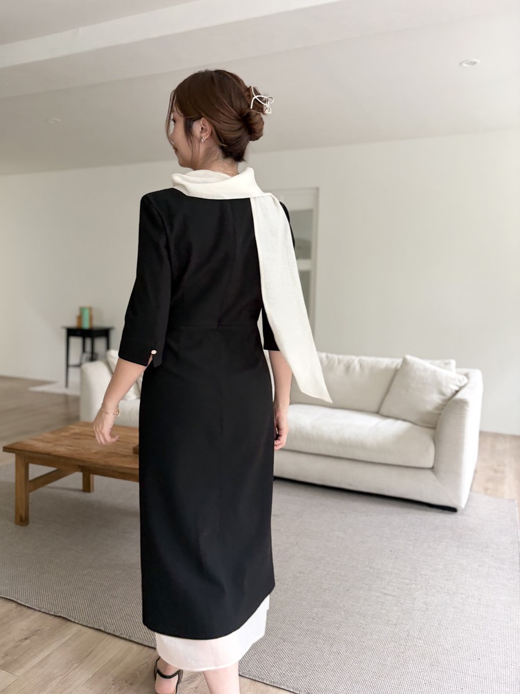 Therese Scarf Dress (Black)
