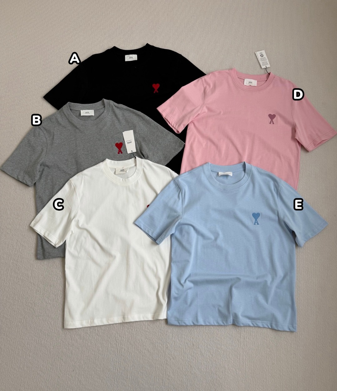 AMI PARIS 小愛心刺繡短袖Tee