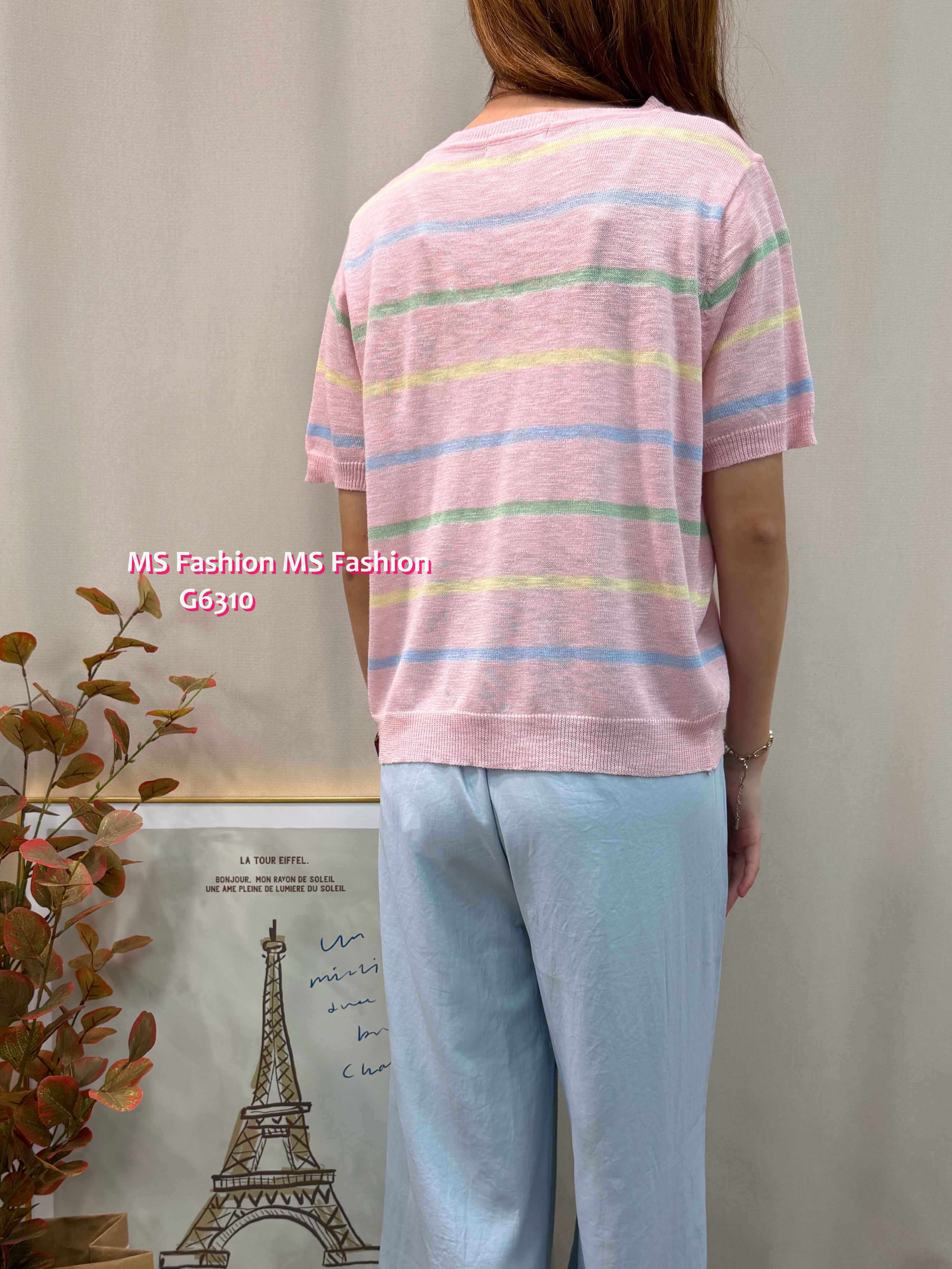 G6310 靚色橫間top