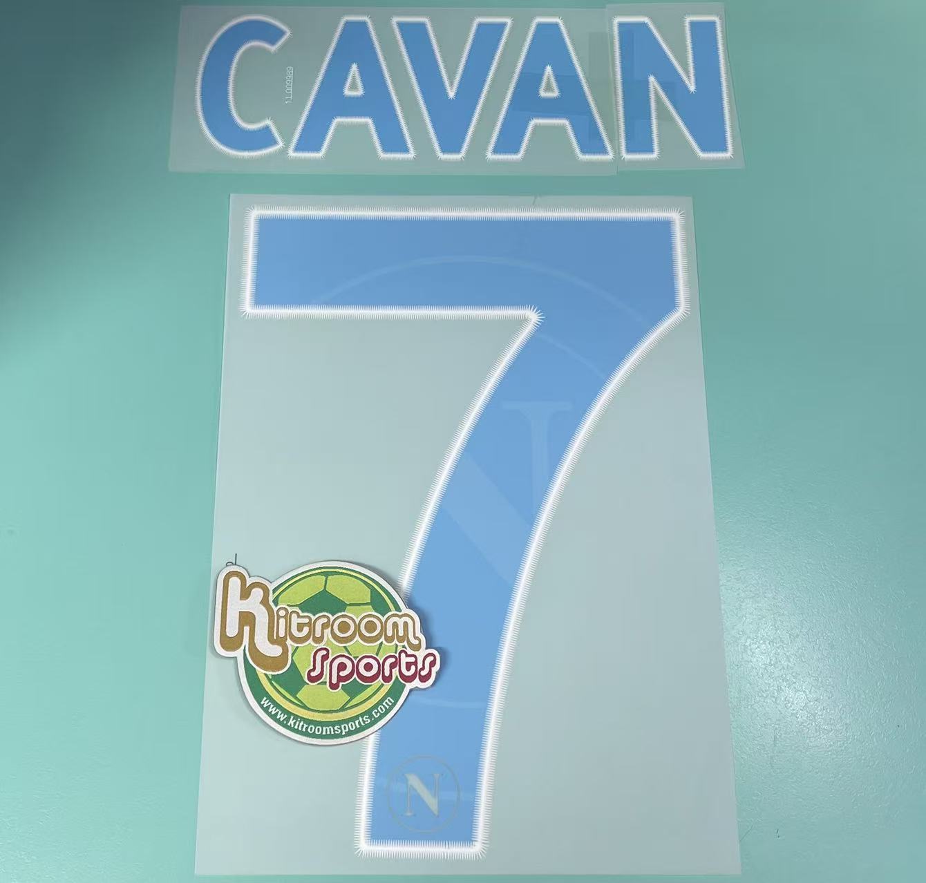 2011-12 Napoli Away Nameset #7 CAVANI