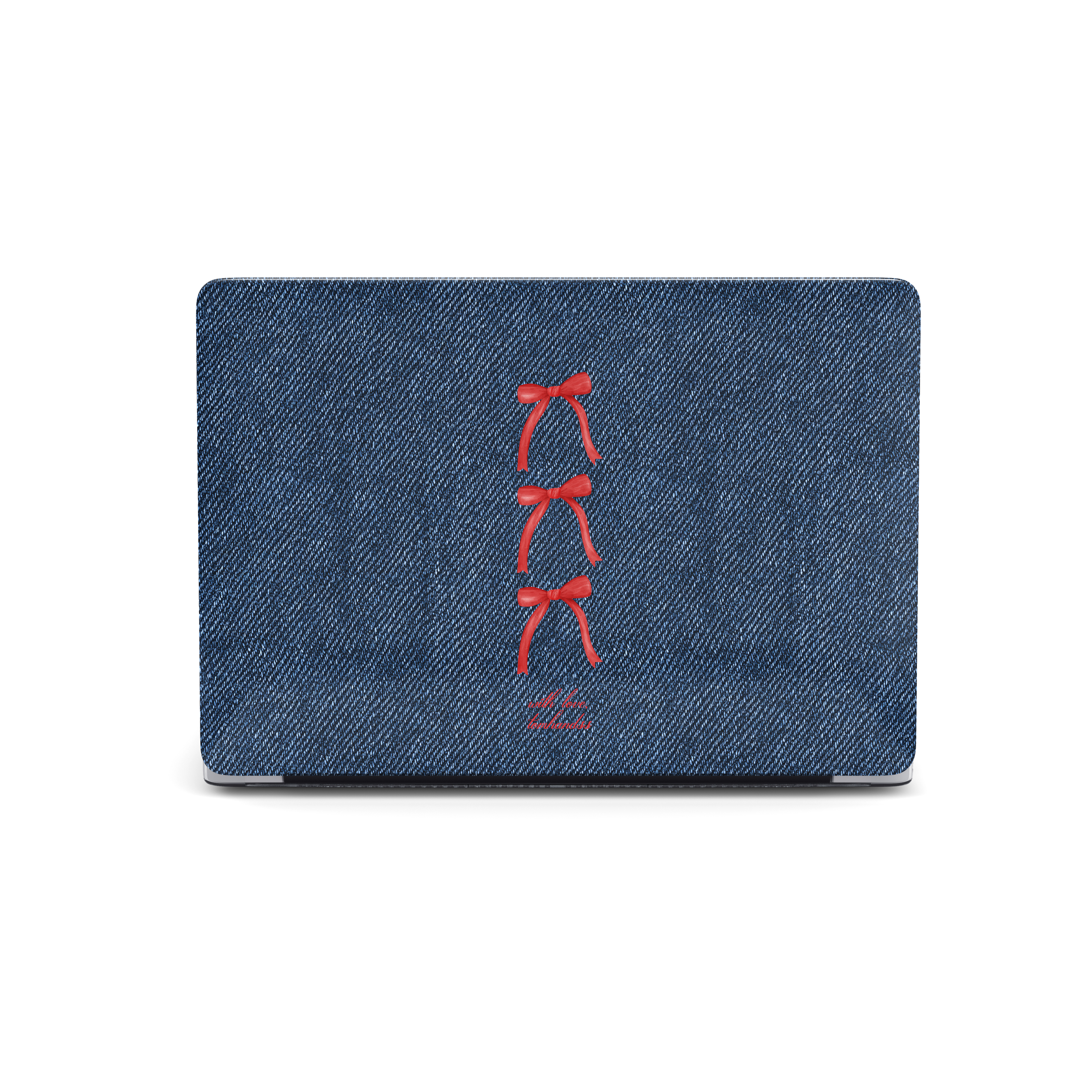 【Original Denim X Little Ruby Bows】Transparent MacBook Protective Case