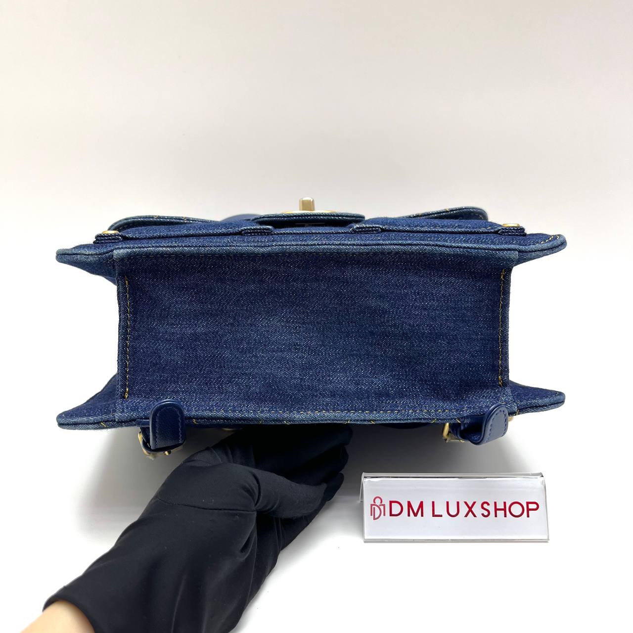 Chanel 23S Double You Blue Denim Backpack GHW (Microchip)