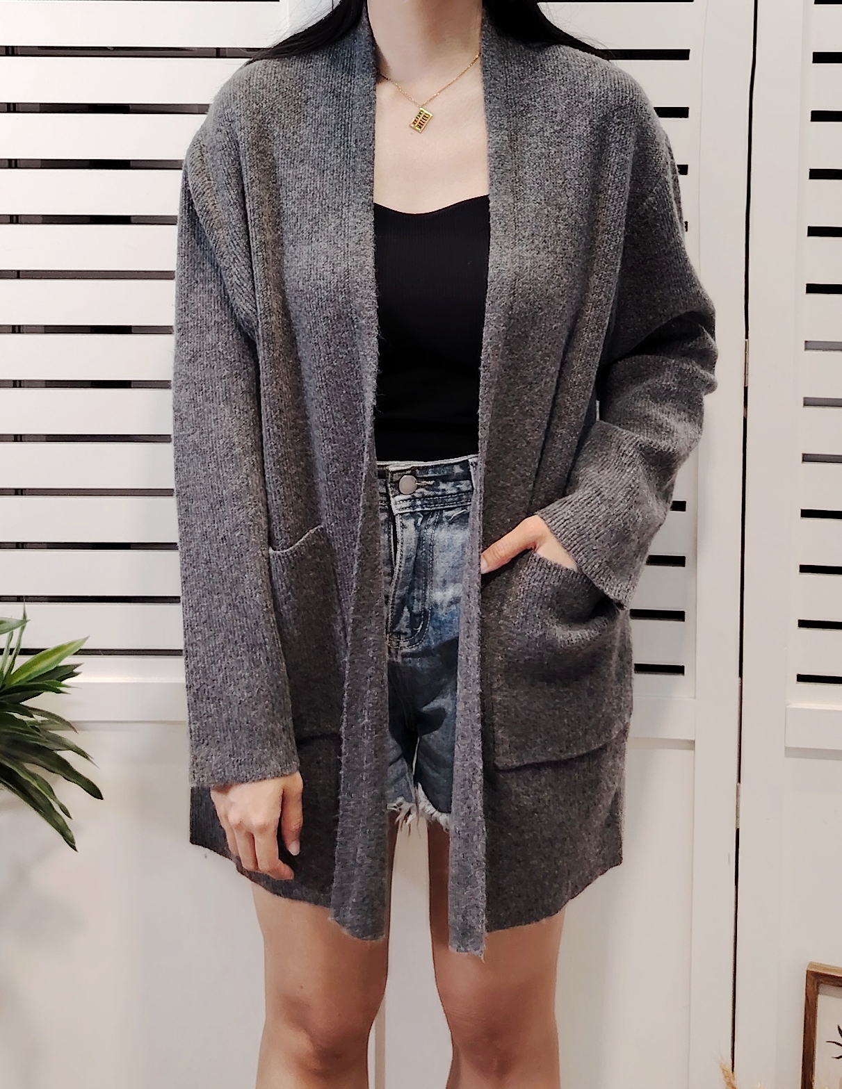 S27603 Knitted Long Coat 
