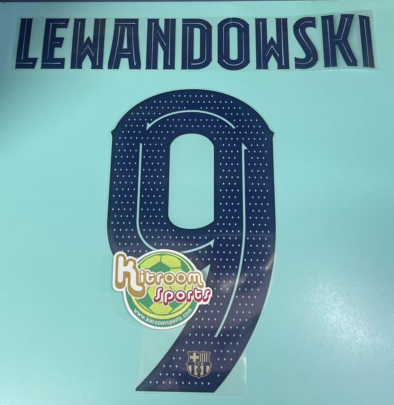 2022-23 Barcelona Away Cup Nameset #9 LEWANDOWSKI