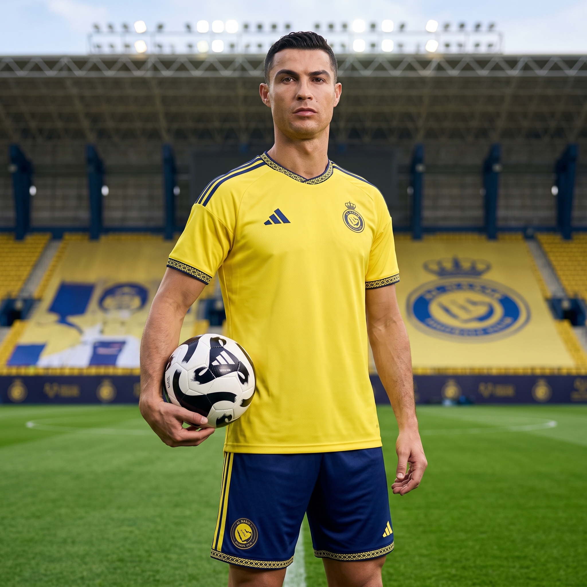 📧郵票意象圖紋 Adidas Al-Nassr 艾納斯 2026-27 主場球迷版球衣連RONALDO印字 KB2014