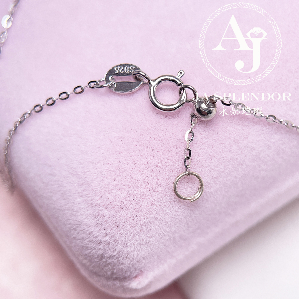 D-04D 天然翡翠A玉 平安招財幸運純銀項鏈