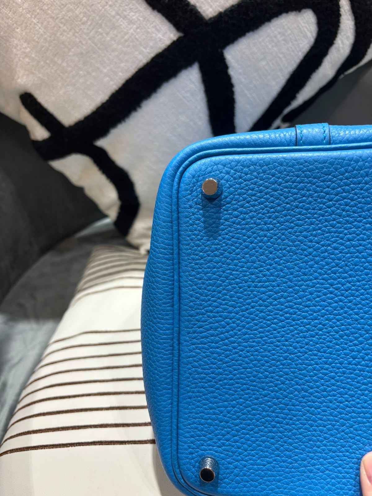 HERMES PICOTIN 18,STAMP A,B3 Bleu Zanzibar 100%Authentic, 98%New ✅key lock✅dust bag✅box