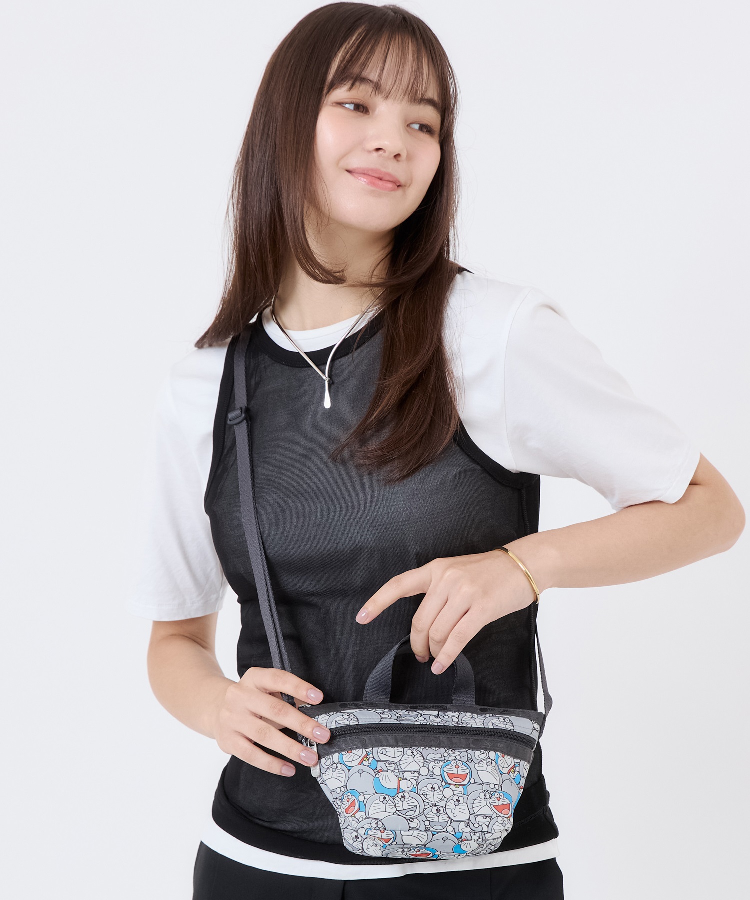 [訂購] [日本直送] 💙 LeSportsac「DORAEMON MINI CROSSBODY」 📏 尺寸/內容：高約14cm｜闊約12cm｜厚約6cm {TF260804}
