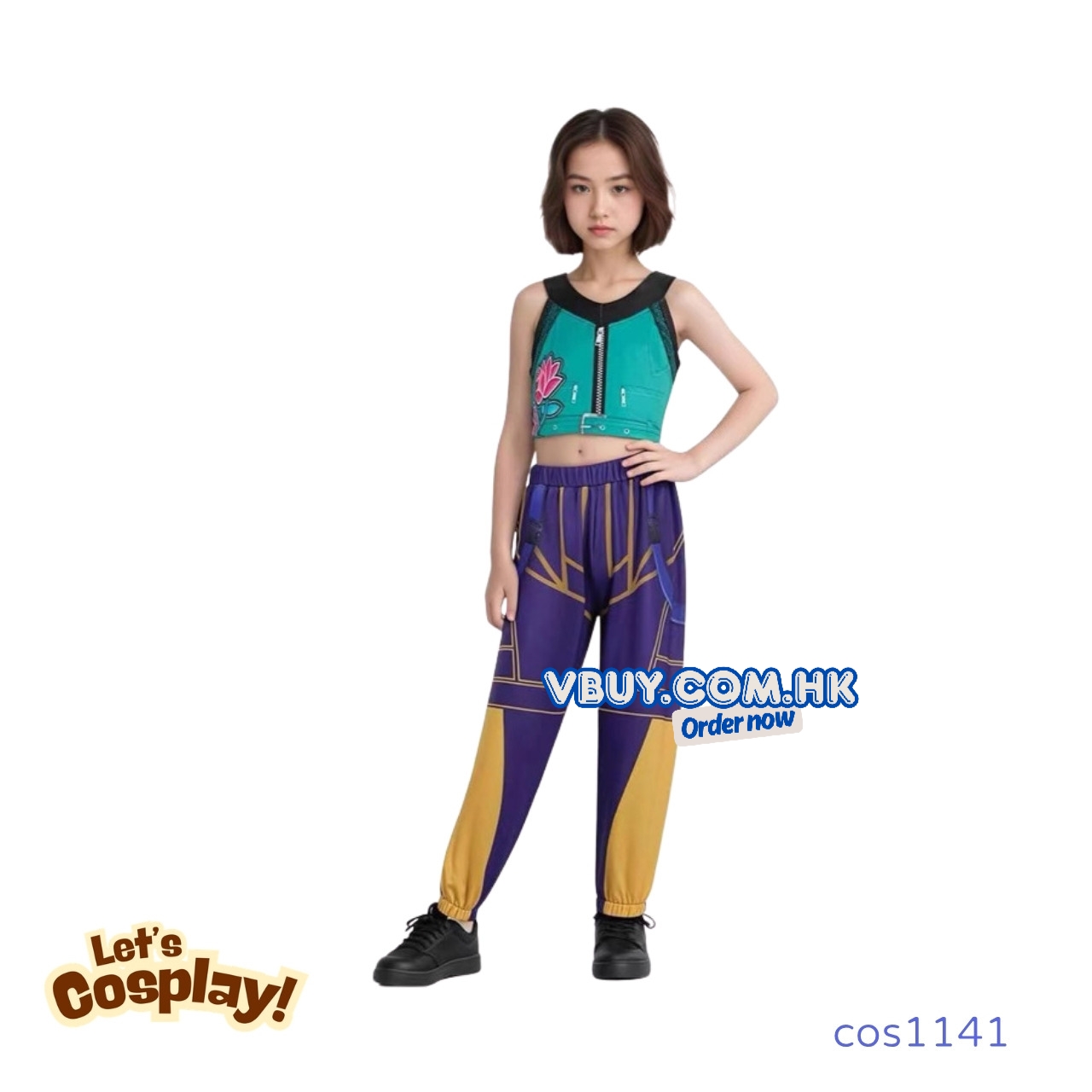 Kpop Demon Hunters獵魔女團 Zoey Cosplay 女童舞台表演服裝 獵魔女團角色服裝 香港現貨 Cos1141