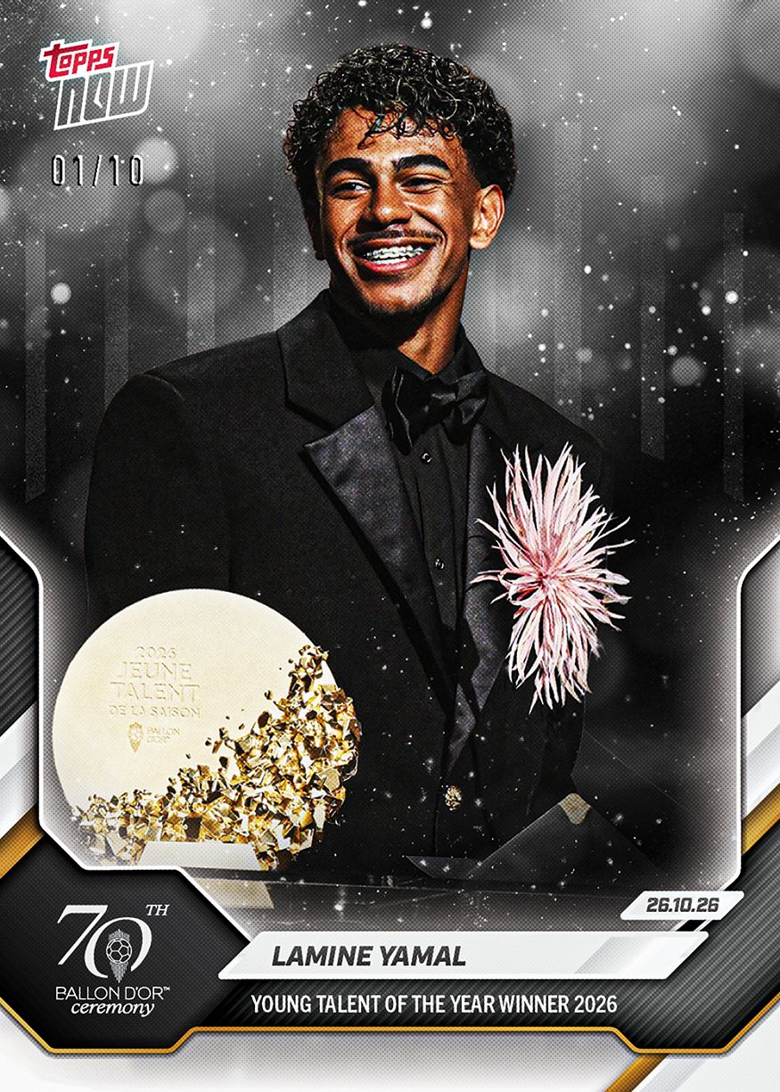 Lamine Yamal - 2026 Ballon d'Or Topps NOW® #2 年度最佳年輕球員紀念卡【團購】
