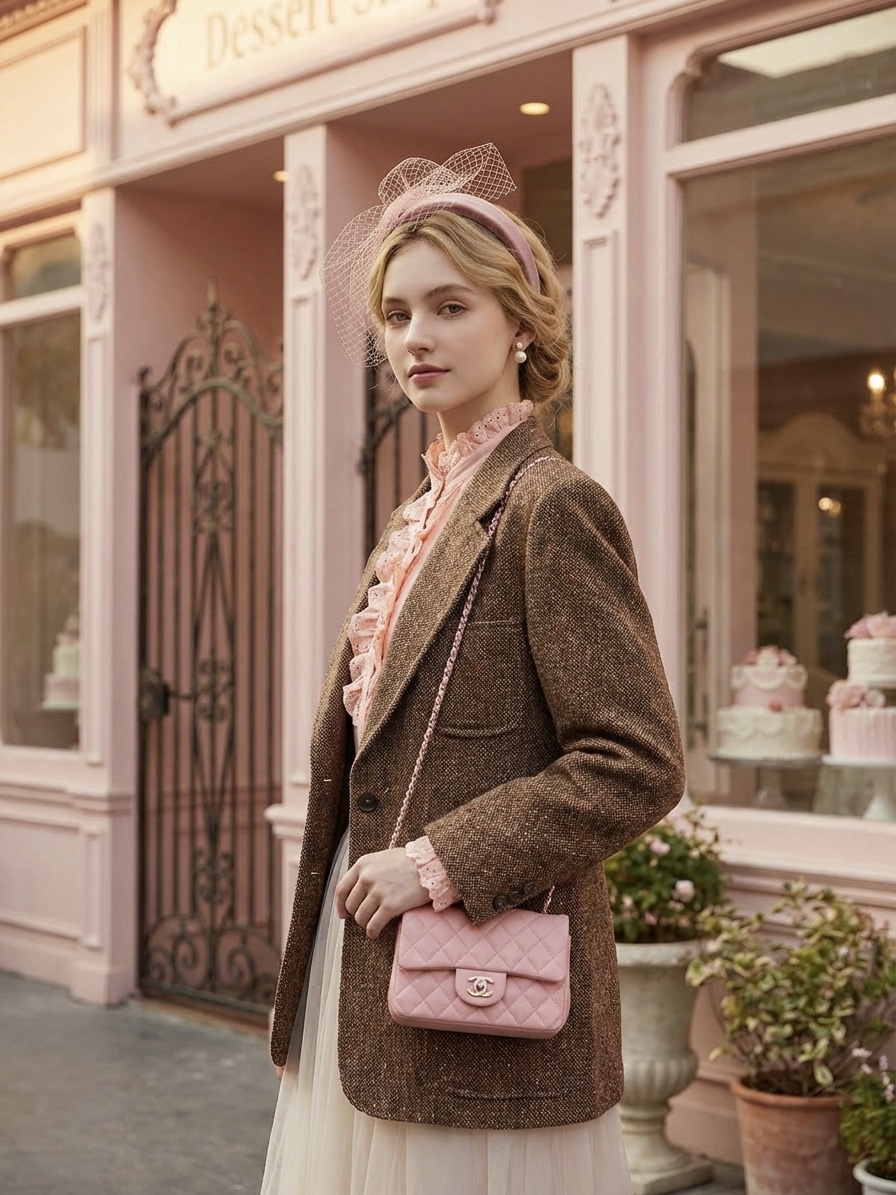 Chocolate Mousse英倫經典點紋絨紳士西裝