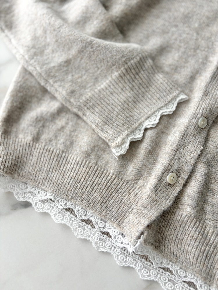 The Lacie Wool Cardigan (Charcoal)