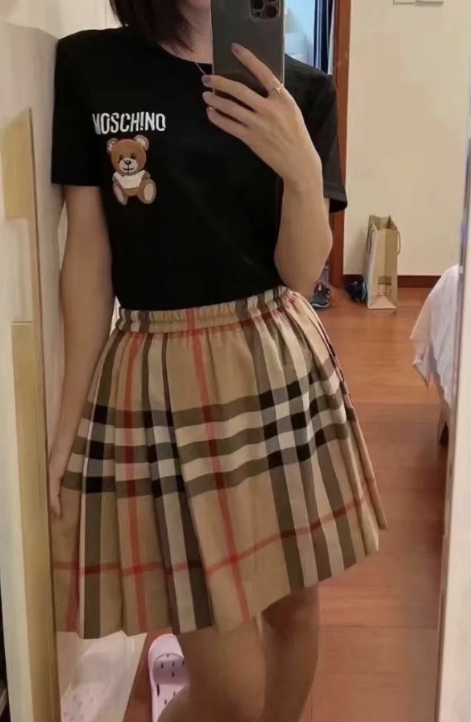 Burberry kids sz 14 經典格仔半截裙
