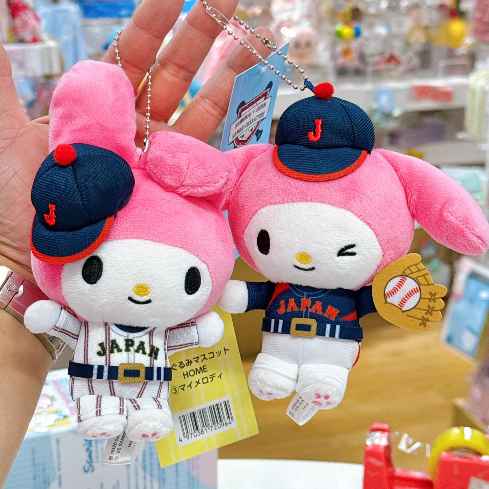 日本直送日本限定melody Samurai Japan 棒球隊限定公仔掛飾