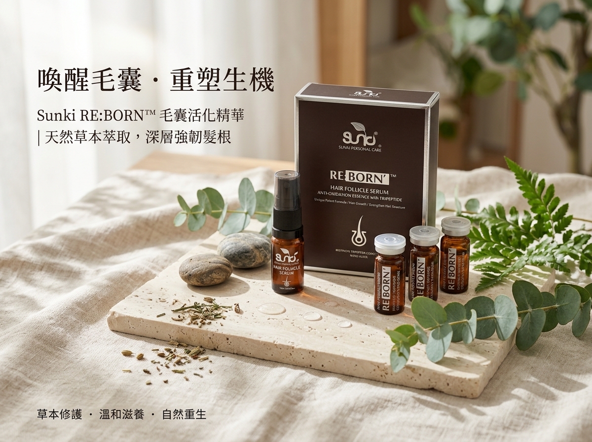 SUNKI 生物素三胜肽納米銀活髮精華液 專利配方強韌髮絲防脫育髮