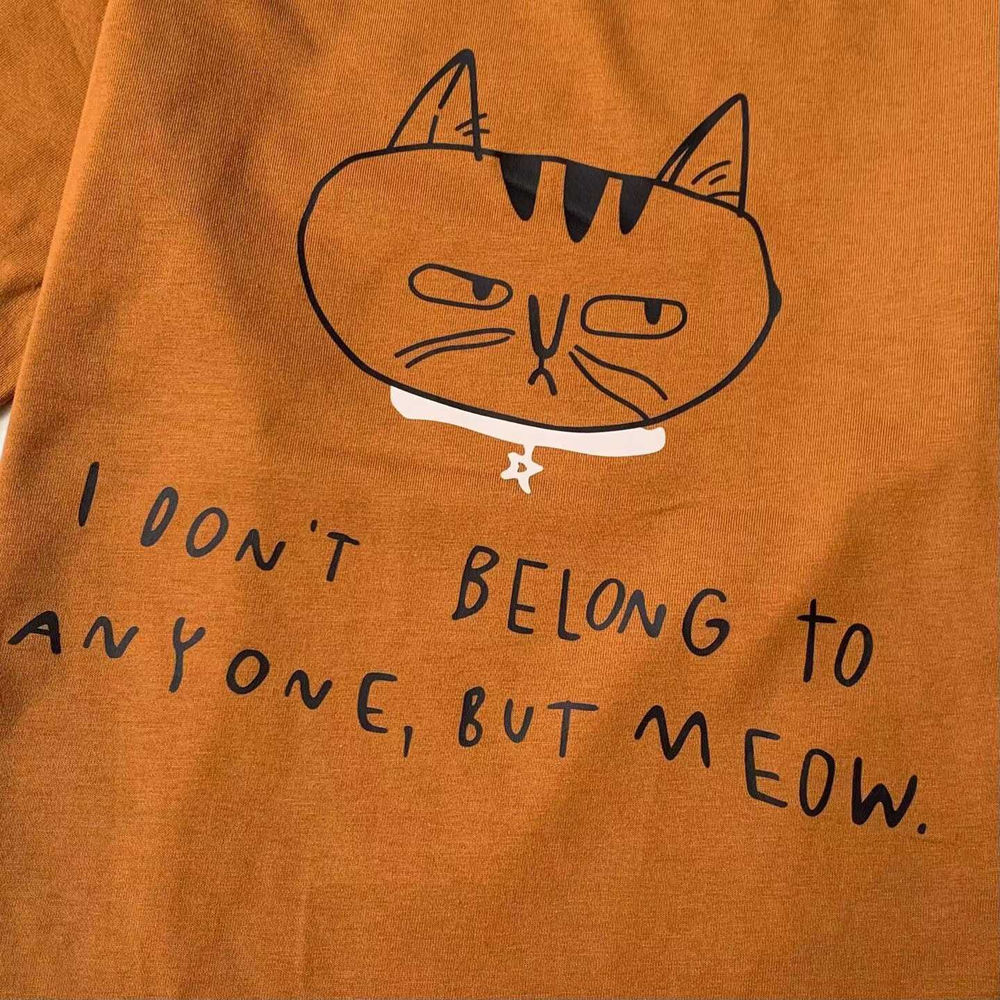 預訂 貓咪MEOW圖案短袖Tee [貨號26A548]