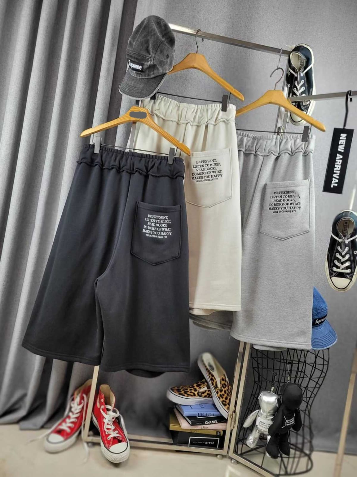 🏀【美式休閒】字母印花寬鬆五分褲