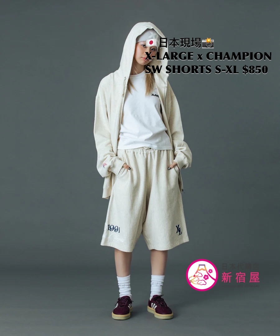 X-LARGE x CHAMPION SWEAT SHORTS