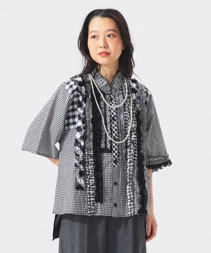 日本製TORI-TO x BEAMS BOY 拼款恤衫