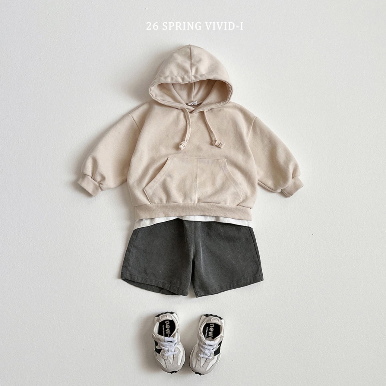 🌸預訂 韓國直送🌸🇰🇷VIVIDI四色袋鼠口袋連帽衛衣八分褲上下套裝