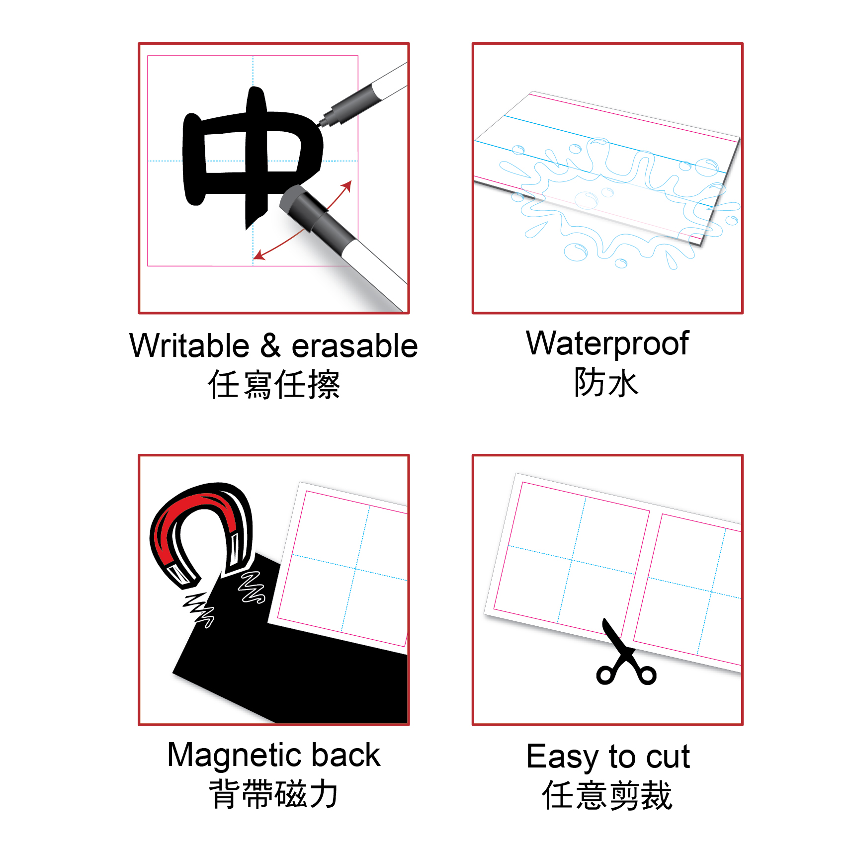 🔥大優惠🔥 全套10片  Magnetic Copybook (練字磁貼) 