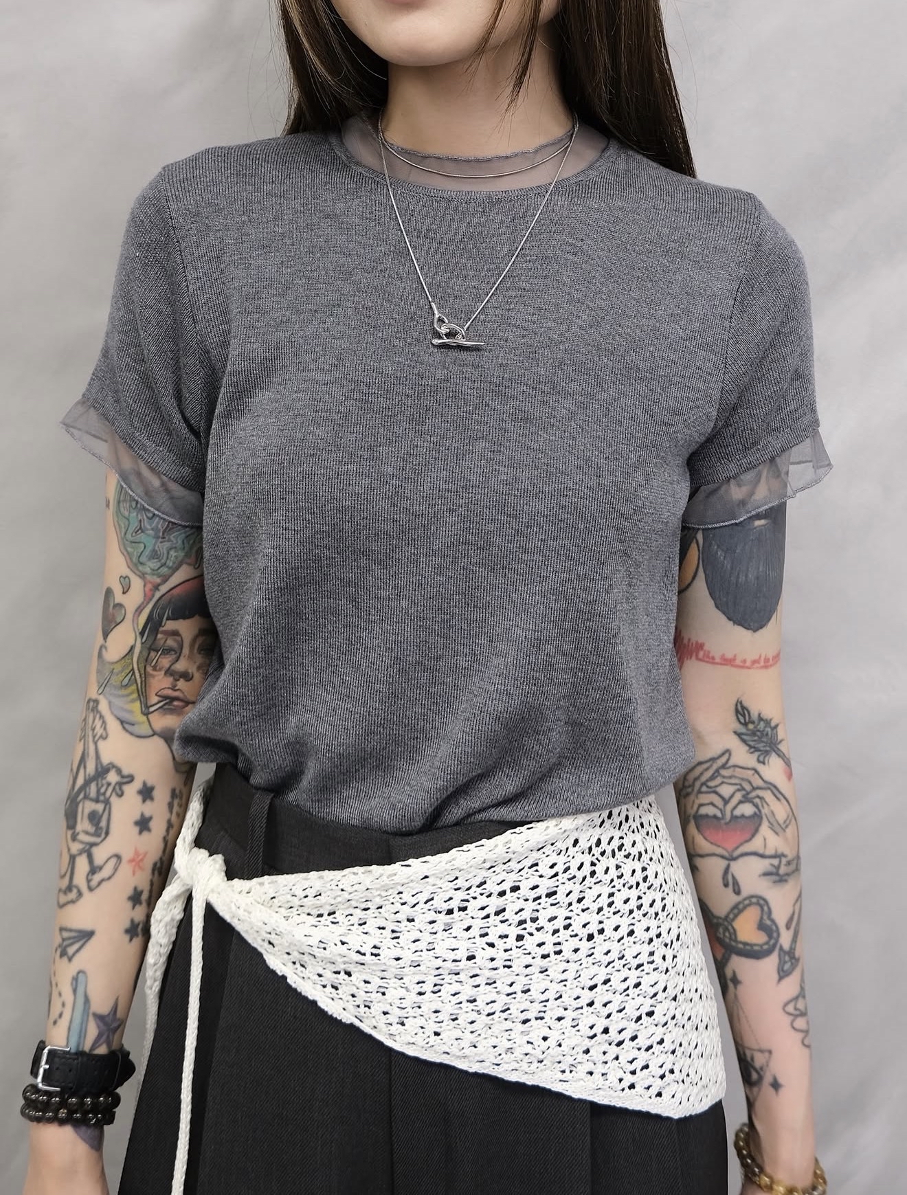 Chiffon cotton top #top122