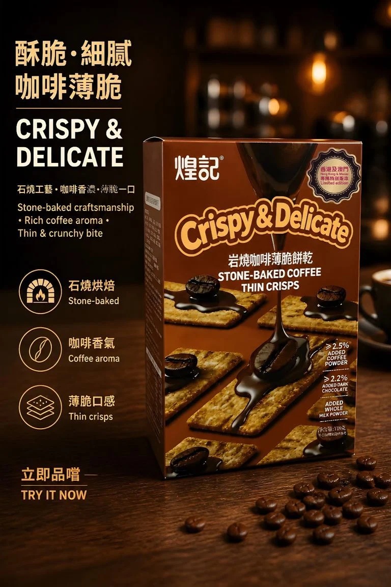 煌記港版岩燒咖啡脆118克