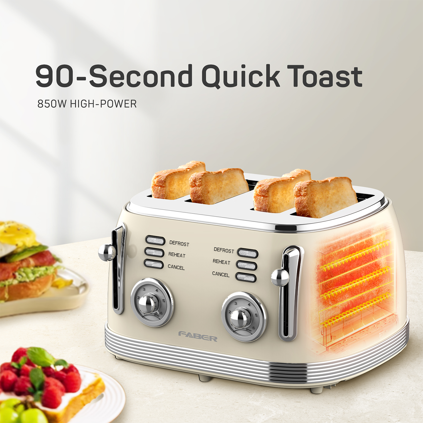 Faber Vintage Series Toaster FT V8504