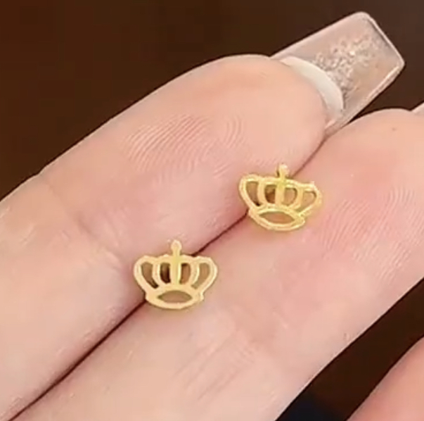 【无氢5D】四叶草/蝴蝶/雪花-耳钉