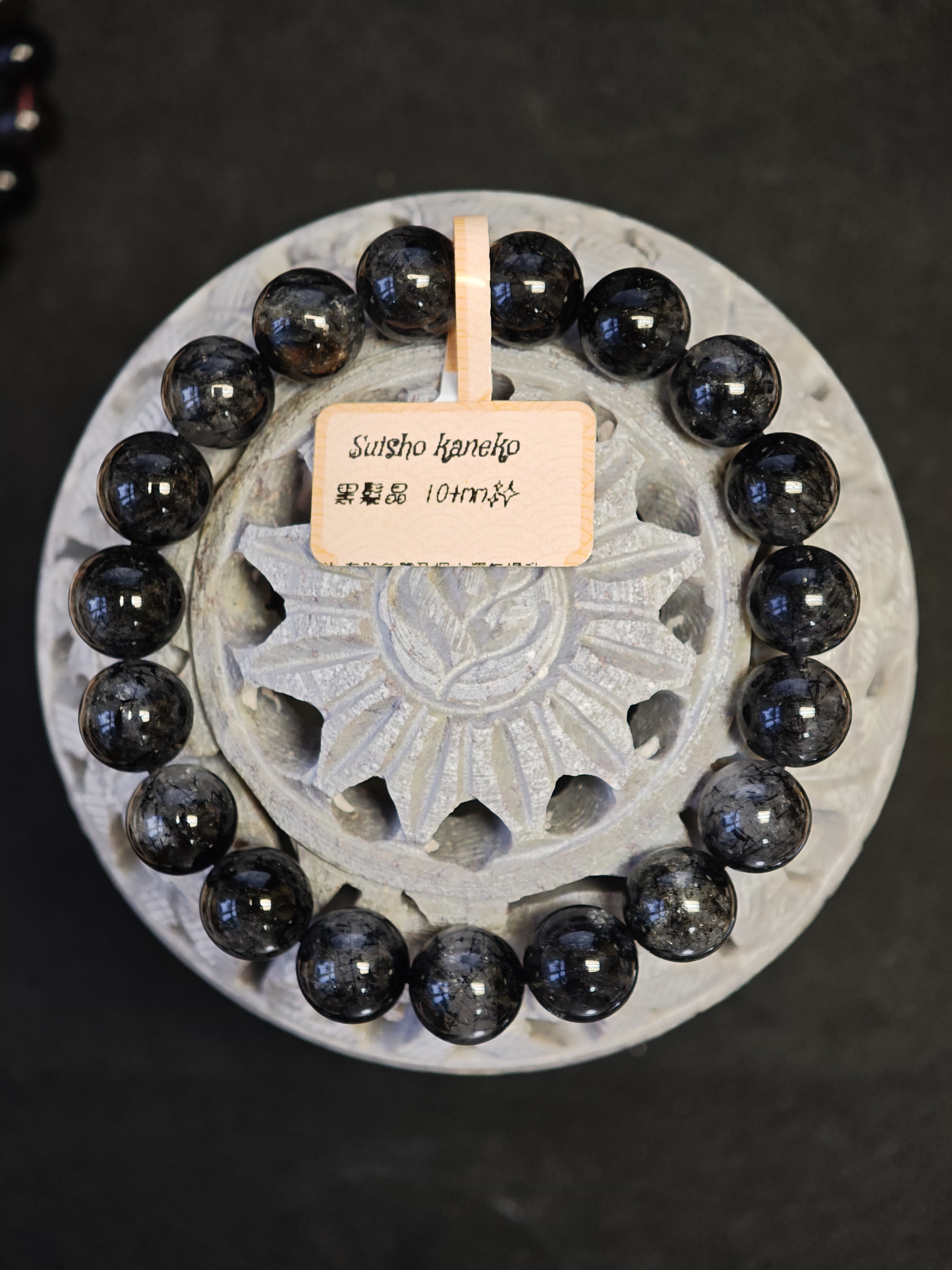 ✨新品水晶手串✨😊實物拍攝📷✨⚫黑髮晶🖤✨✨