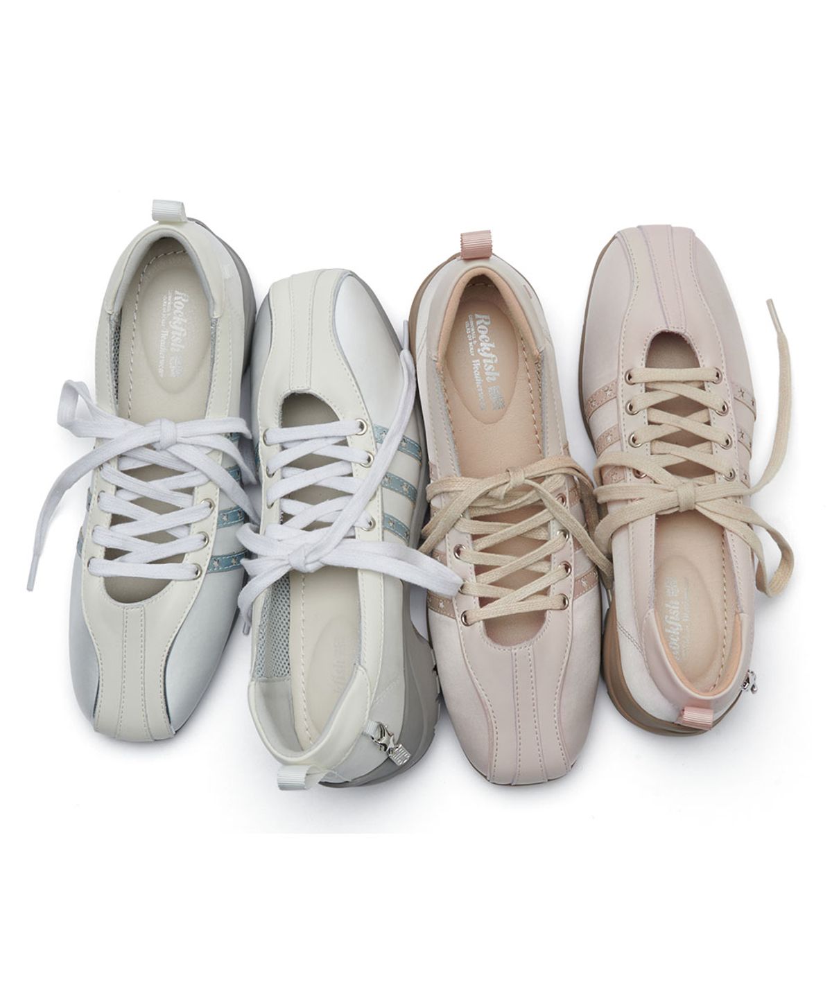 [Rockfish Weatherwear x ILLIT] BLISS HEEL LACEUP SNEAKERS - WHITE (2色)