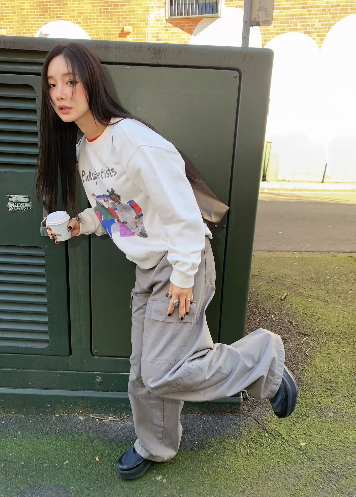 Artistic print sweatshirt
