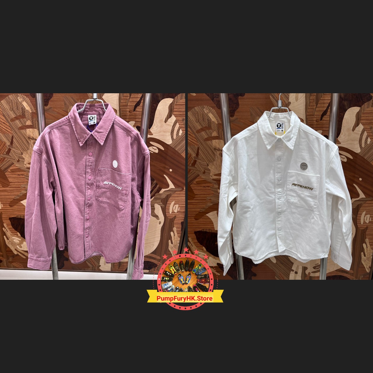 AAPE AAPENOW moonface long sleeve shirt (8558)