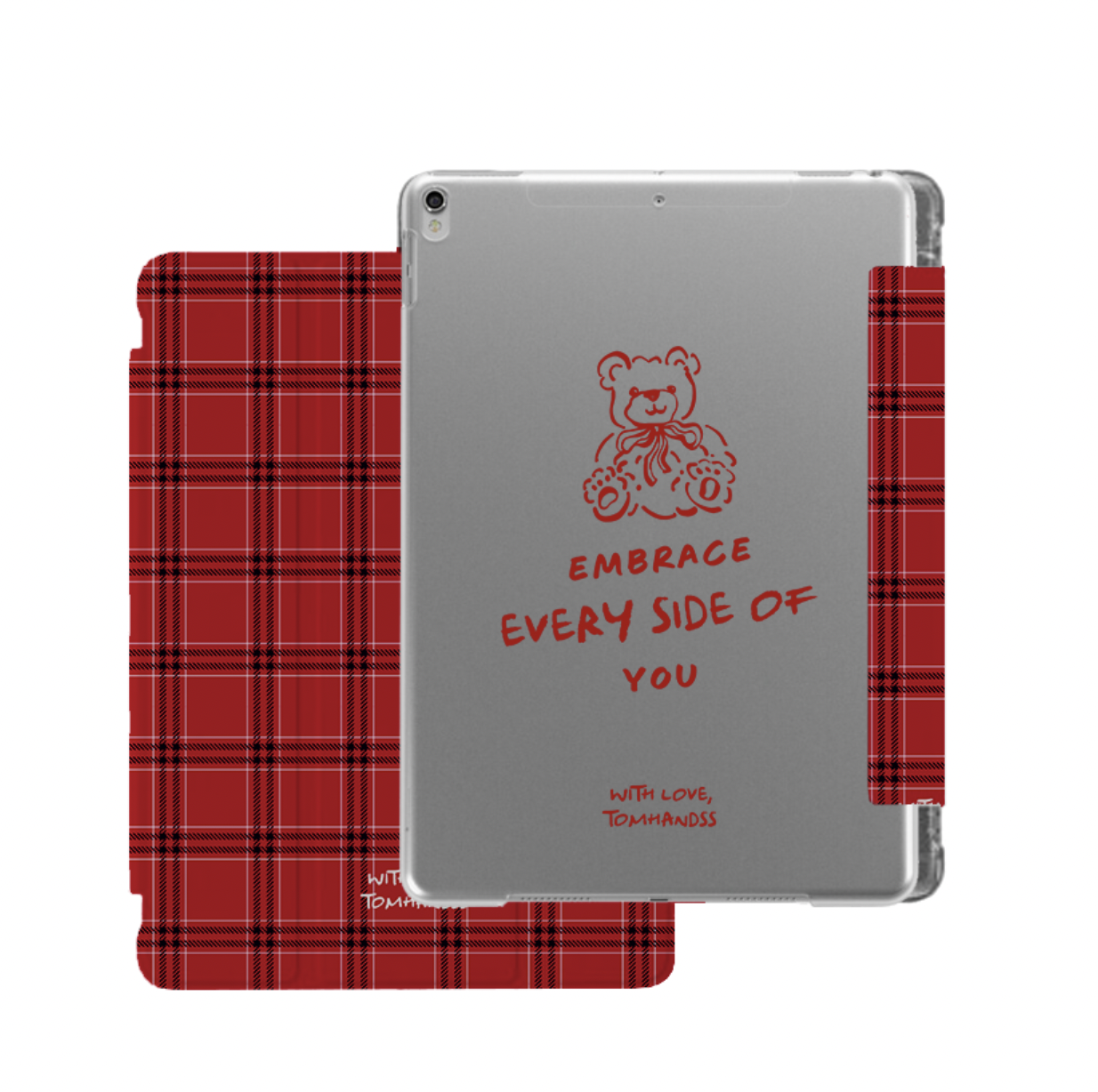 【Huggy Little Teddy】透明磨砂書本式 iPad Case