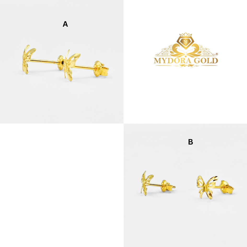 MYDORA Subang Stud Earing Butterfly l EMAS 916/22K