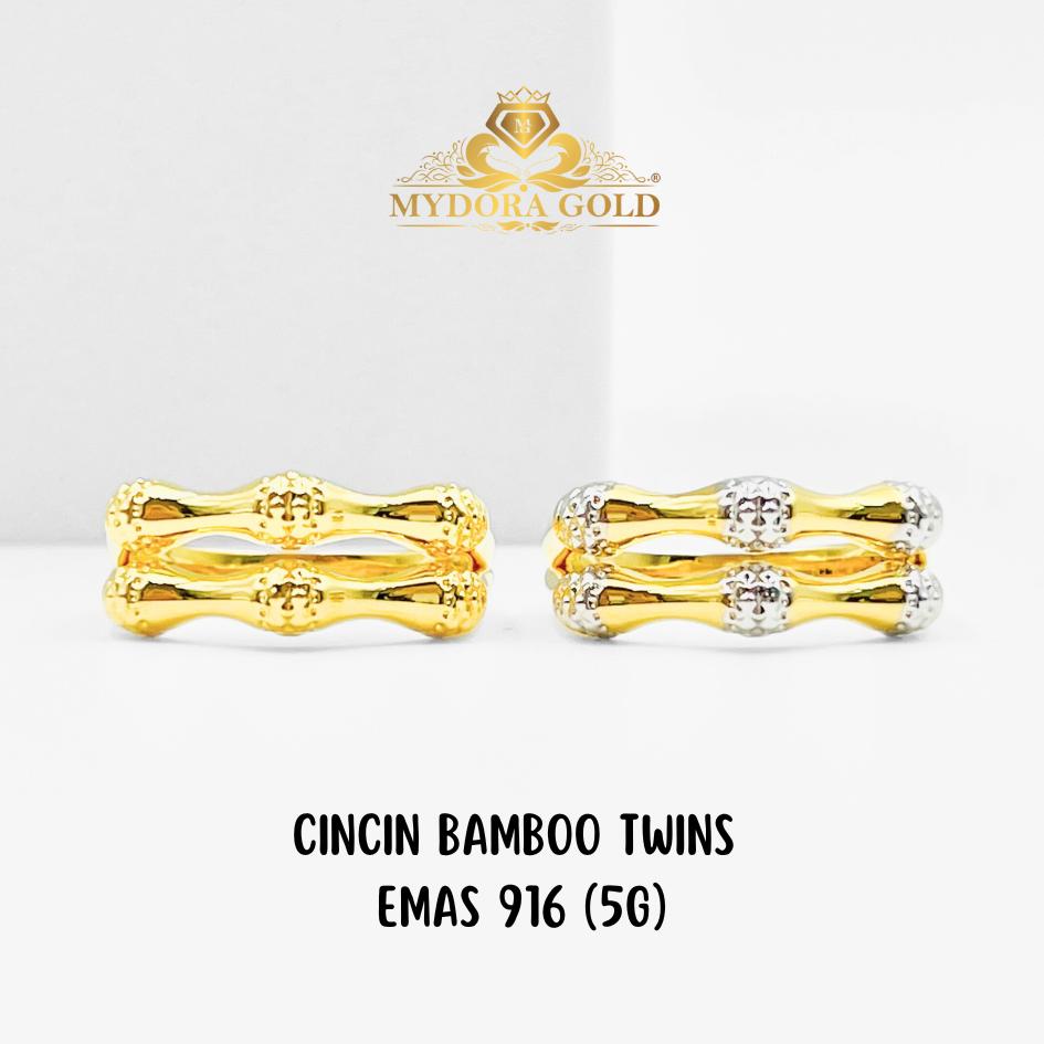 MYDORA Cincin Bamboo Twins (5G) l EMAS 916/22K