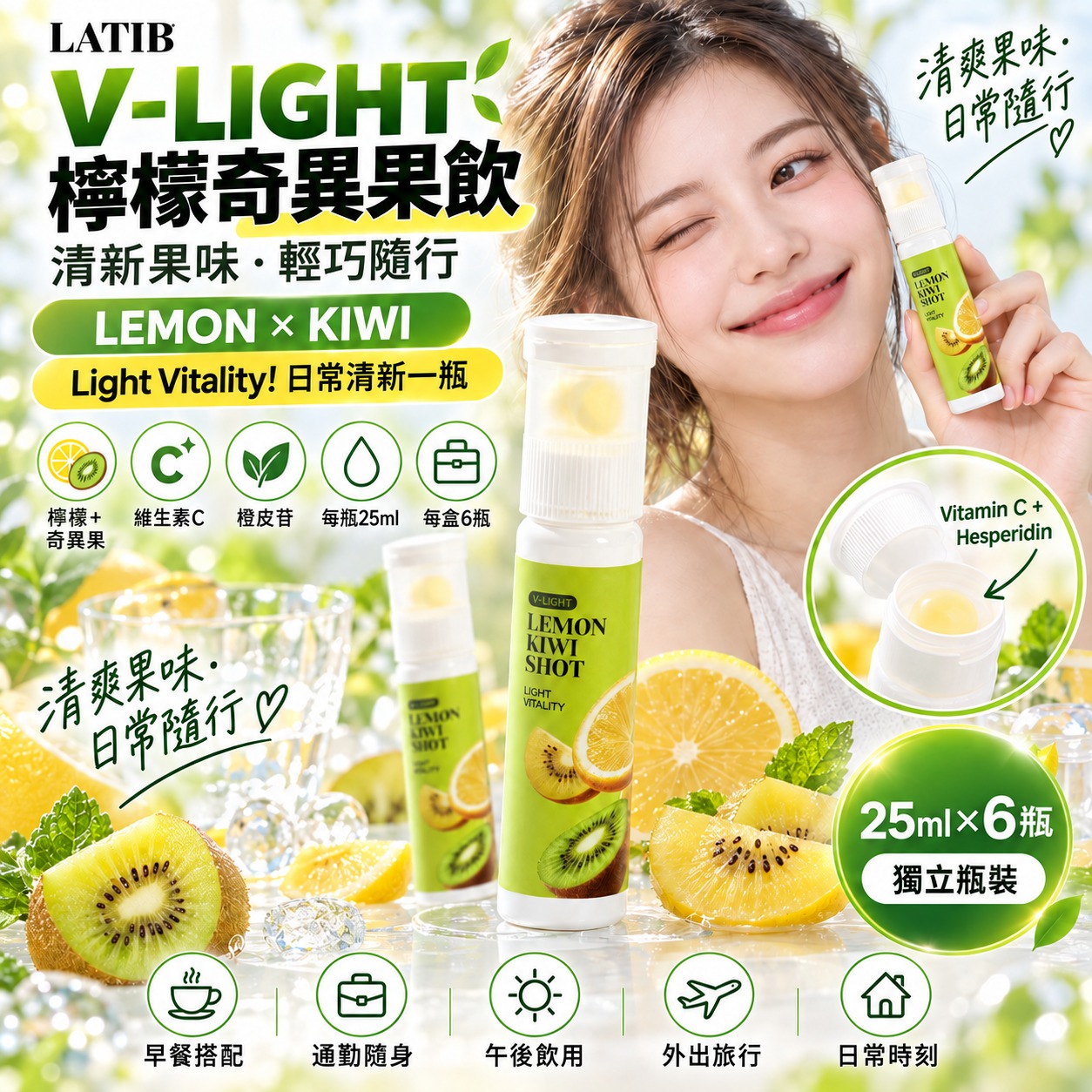 【預訂】韓國 LEMON KIWI SHOT 檸檬奇異果濃縮飲 (1盒6支)