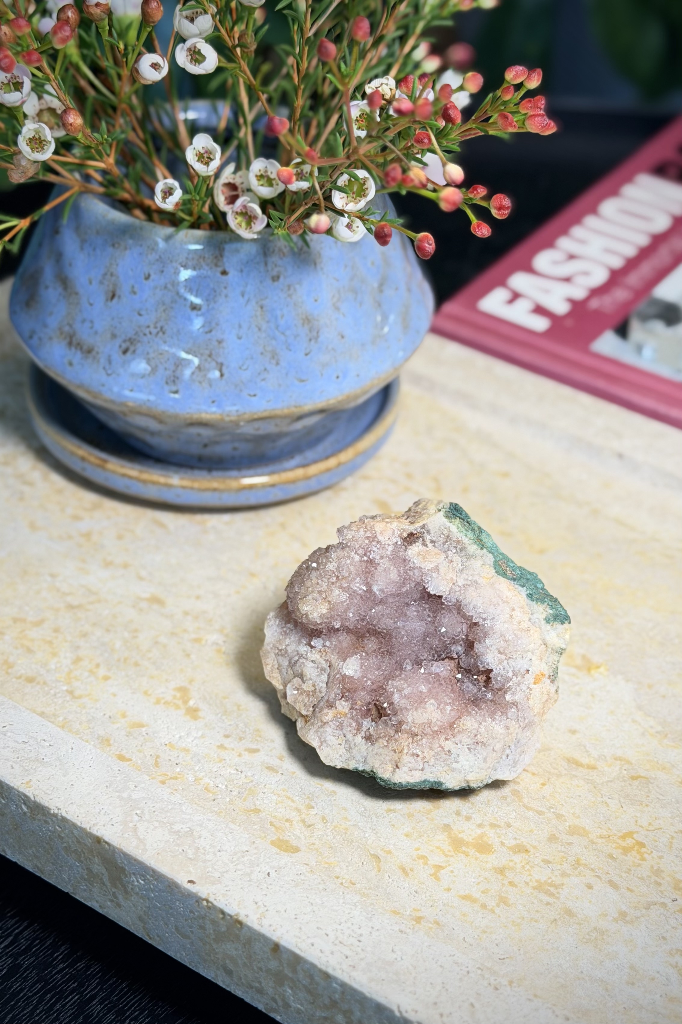 ༒6cm Pink Amethyst Geode༒ PA.7050H3mG13J-RA22*3NF