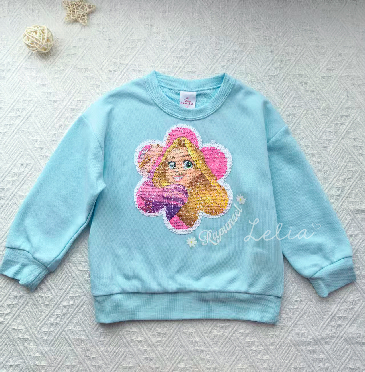 ▫️現貨▫️Disney長髮公主魔法閃片衞衣