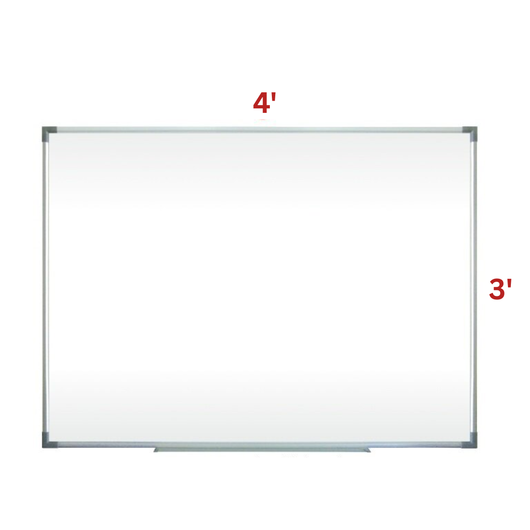 90 × 120 cm NON-Magnetic Whiteboard Single Side 3′ × 4′
