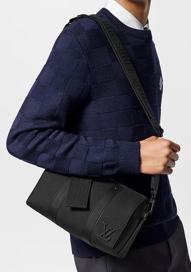 Lv city keepall M59255 黑色Aerogram粒面小牛皮 100%Authentic ,98%new ✅NFC✅dust bag✅盒