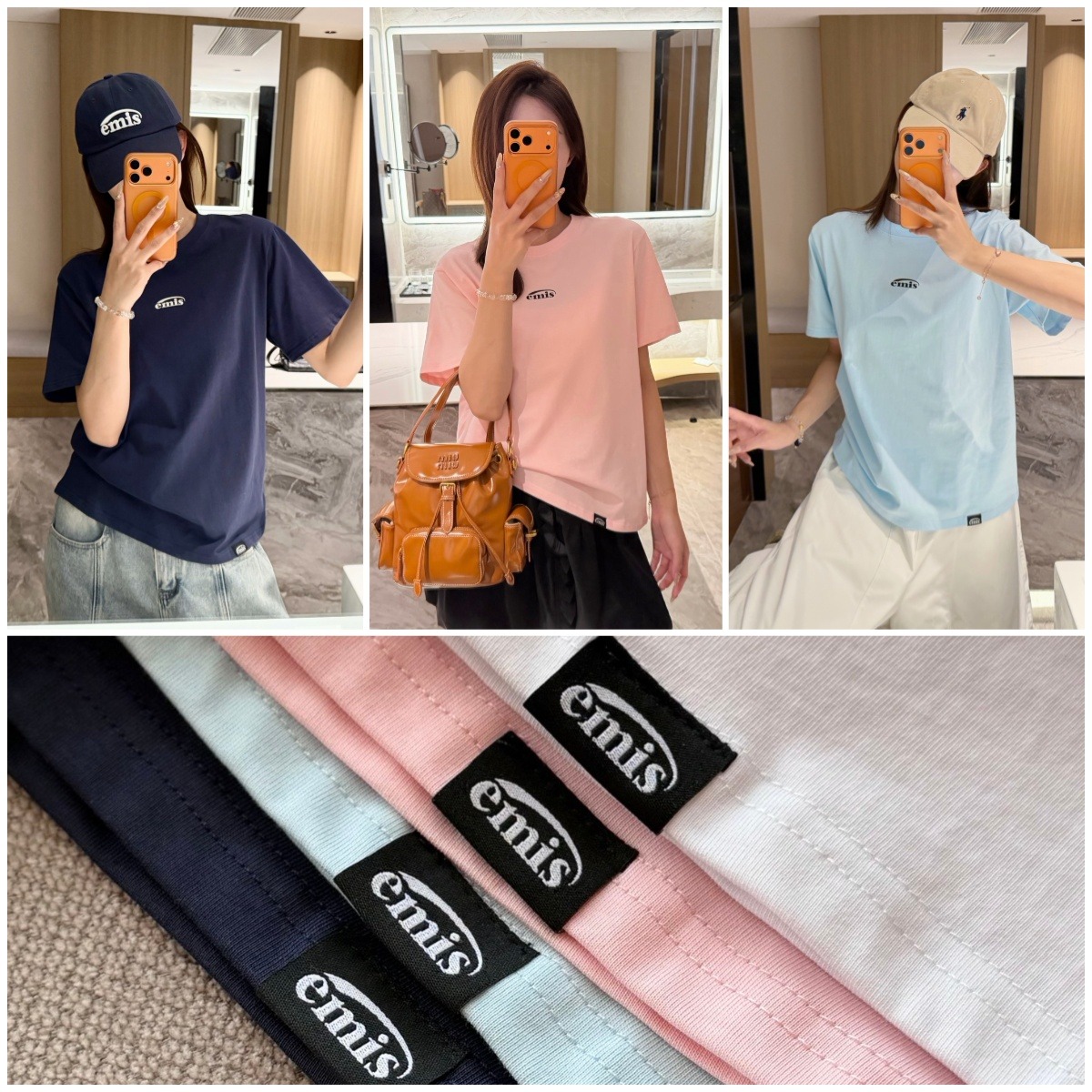 韓國🇰🇷 emis 簡約字母印花短袖Tee 