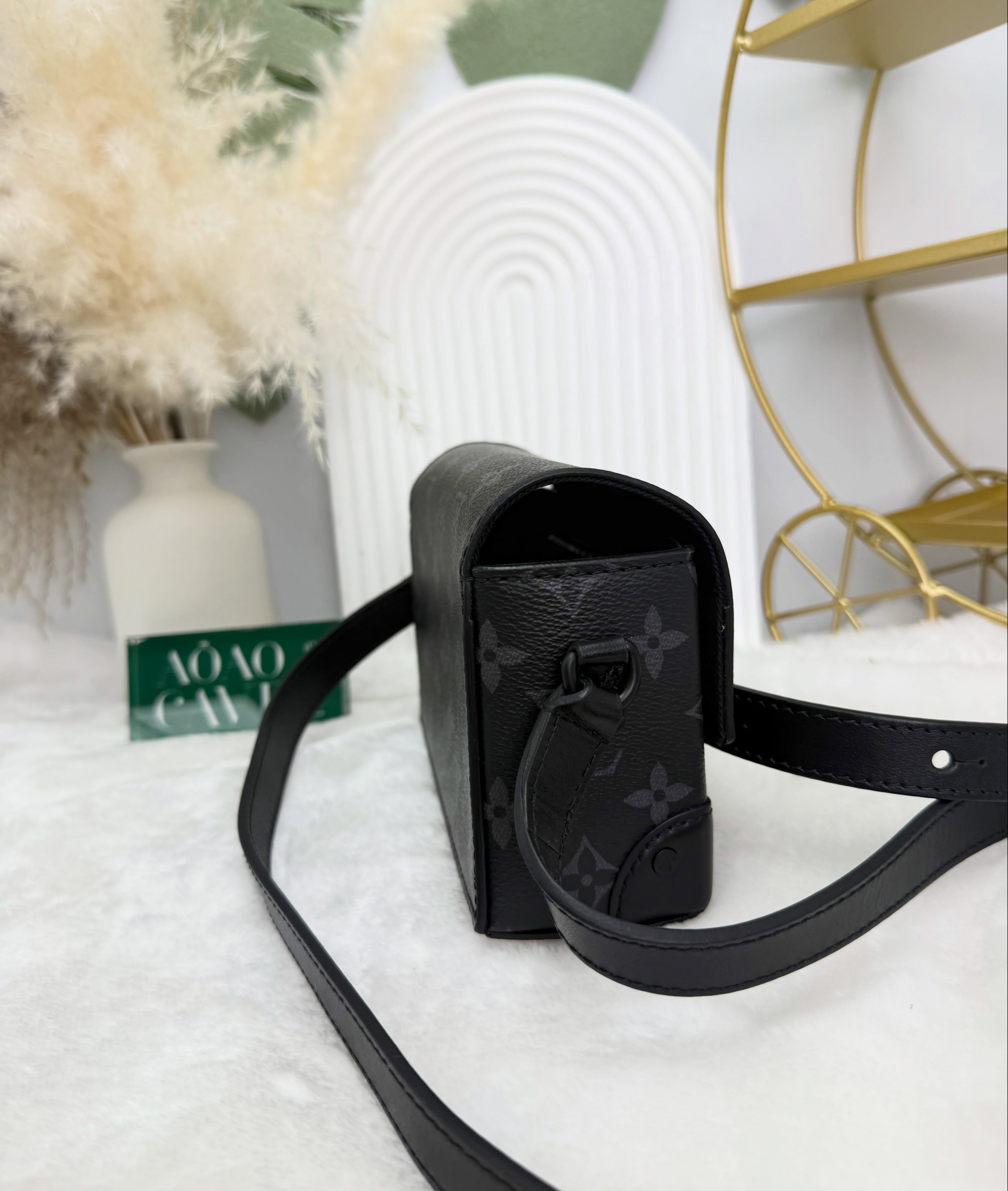 LV🛍️PRE OWNED 👜黑色老花 Steamer 晶片款 單肩斜肩包 有塵袋有盒🖤