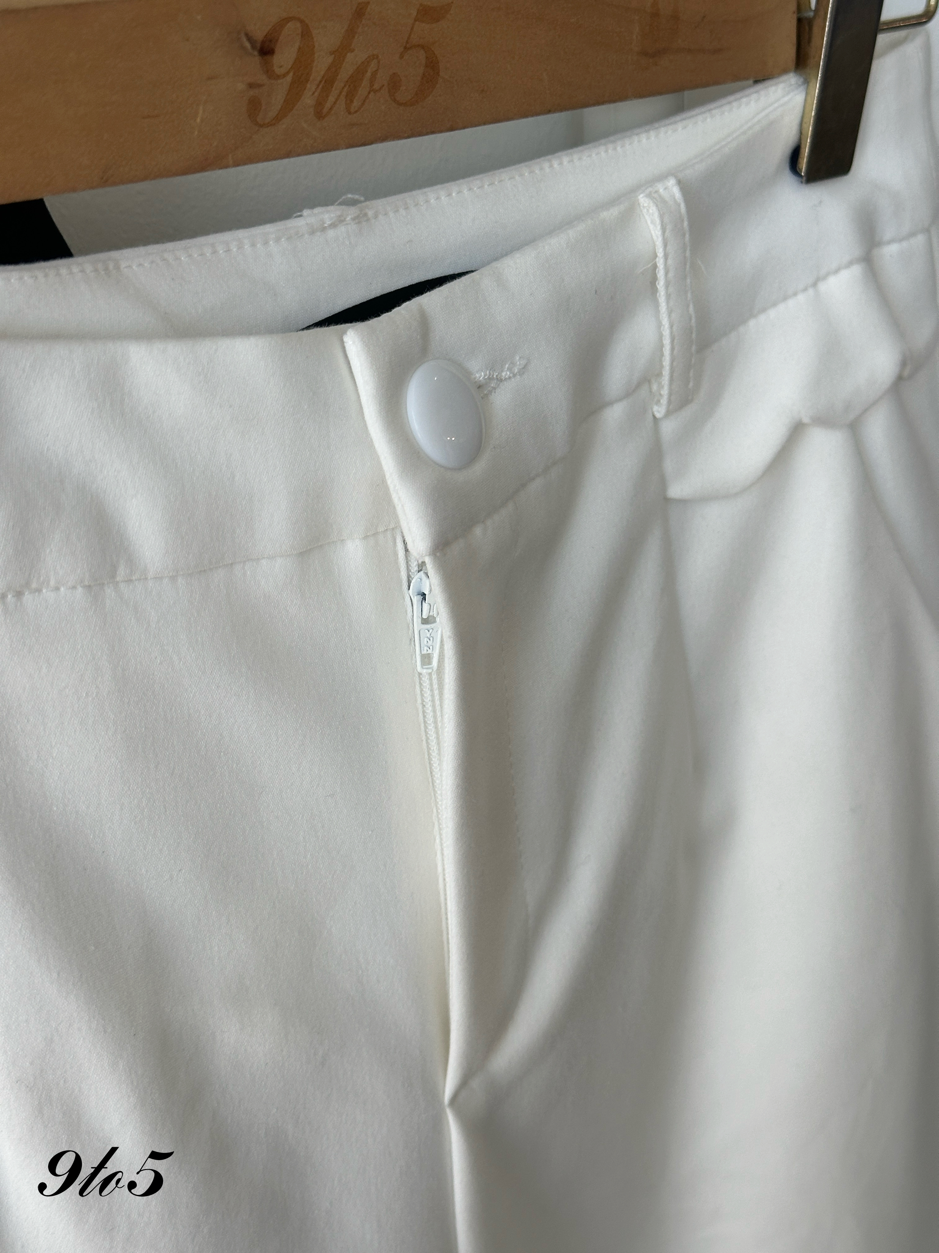 S1881 Long Straight Pants - Black & White