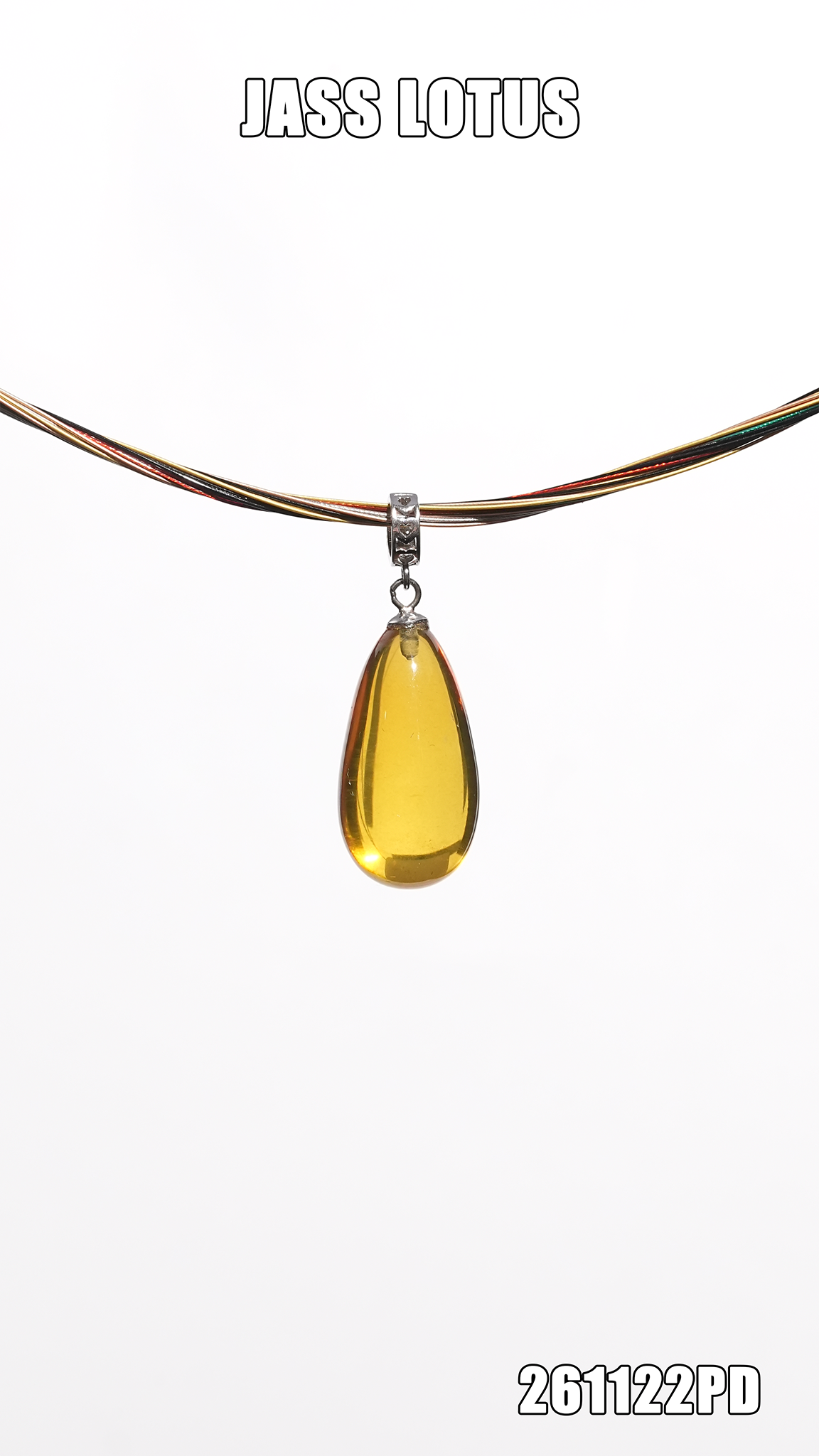 緬甸天然琥珀淨水高藍珀水滴吊墜