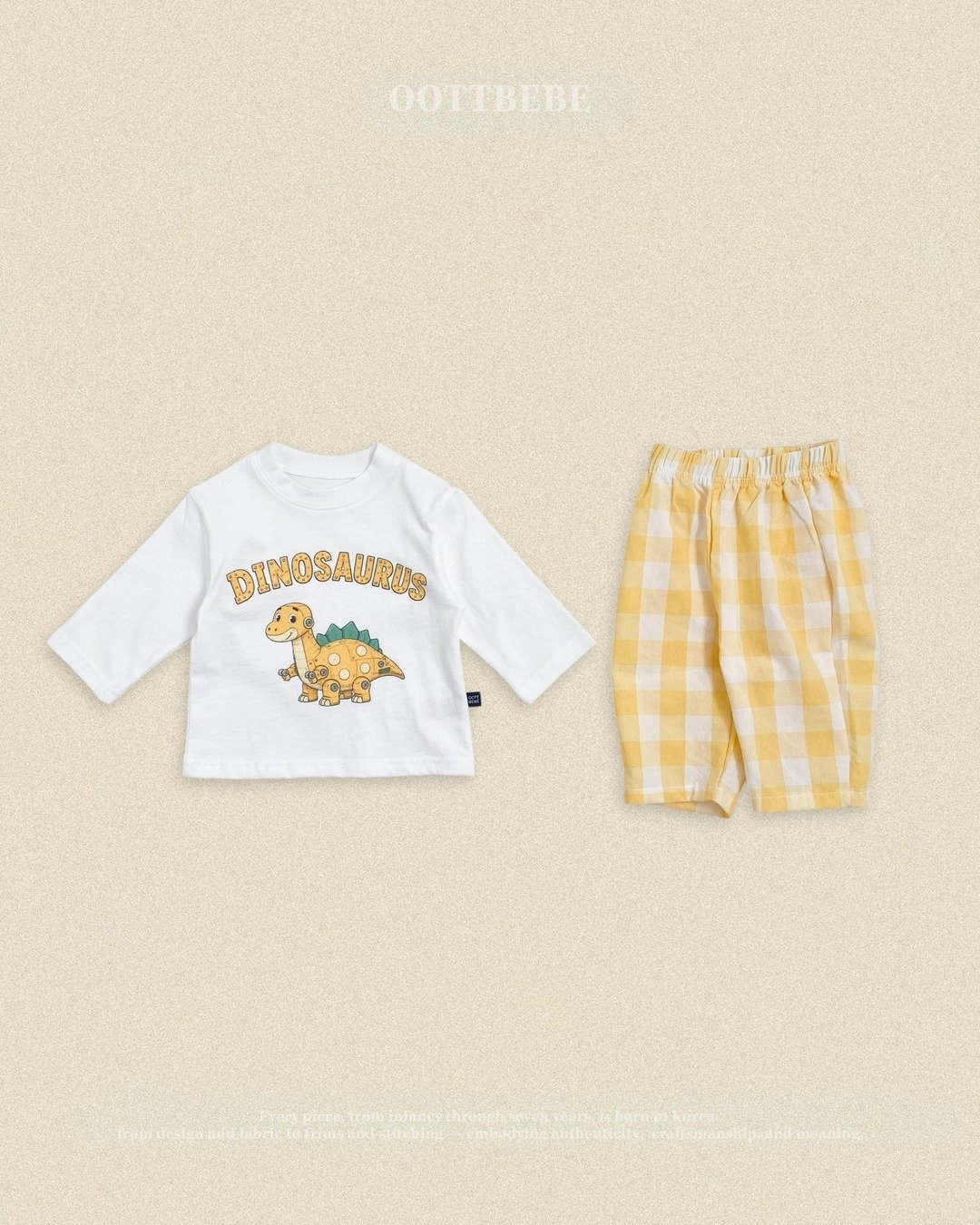 OOTT | Robot dinosaur top and bottom clothes set 