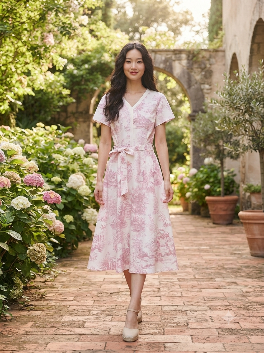 Dior Inspired Chiffon Dress